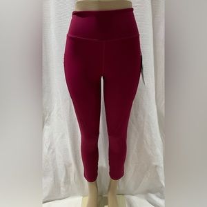 ZYIA Women's Burgundy Leggings